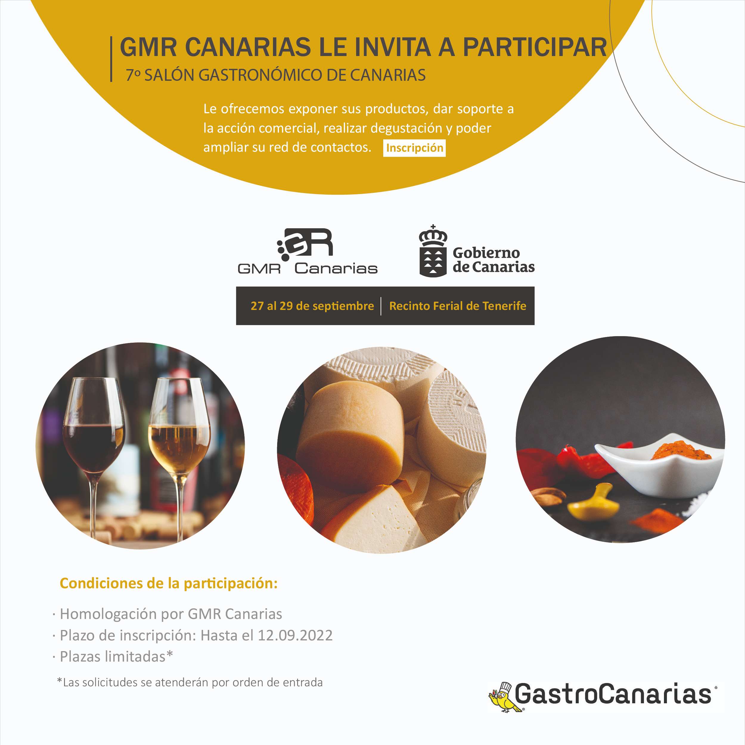 GMR Canarias le invita a participar en el 7º Salón Gastronómico de Canarias, Gastrocanarias 2022