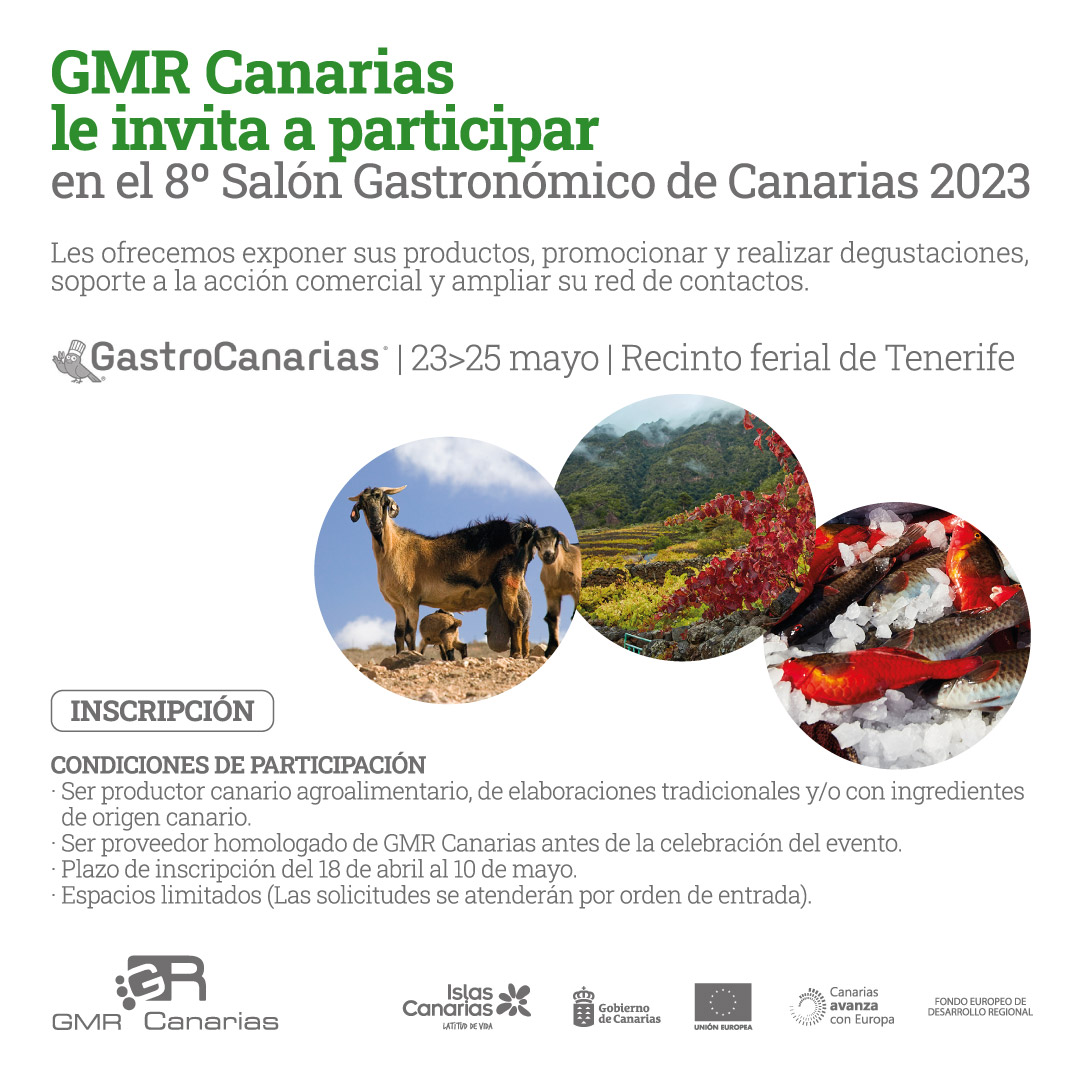 Abierto el plazo de inscripción para participar con GMR Canarias en el Salón GastroCanarias