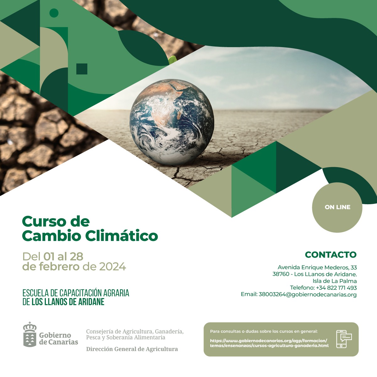 Abierto el plazo de inscripción del curso sobre cambio climático de la ECA de Los Llanos
